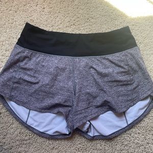 Gray Lululemon Speed Up Shorts